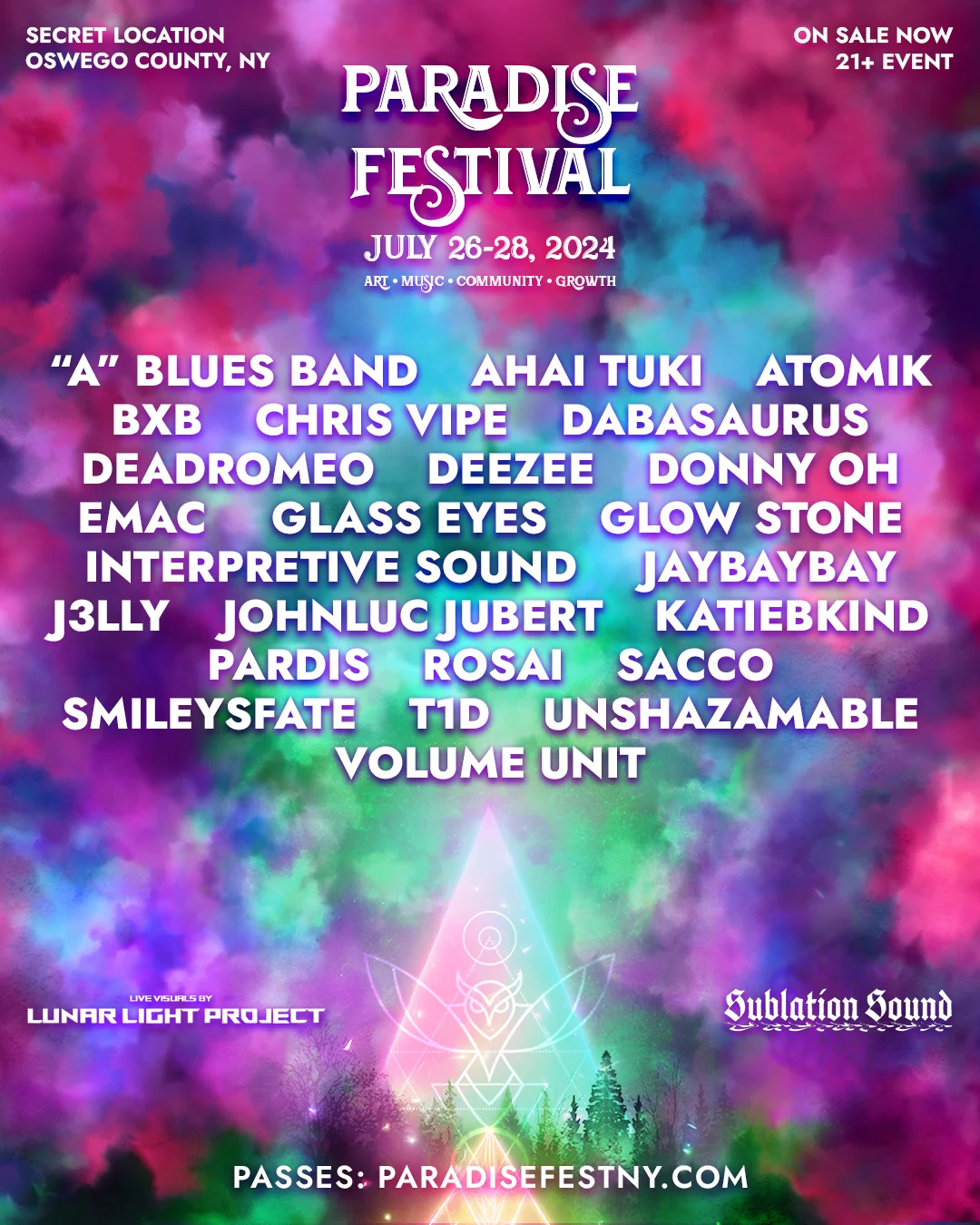 View the Paradise Festival 2024 Music Lineup Image